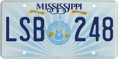 MS license plate LSB248