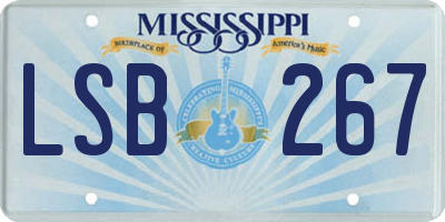 MS license plate LSB267