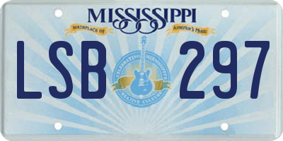 MS license plate LSB297