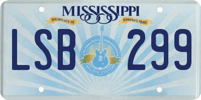 MS license plate LSB299
