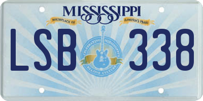 MS license plate LSB338