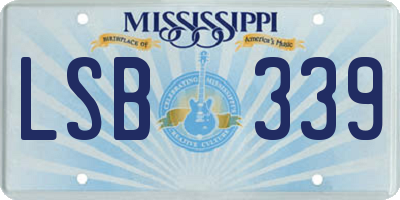 MS license plate LSB339