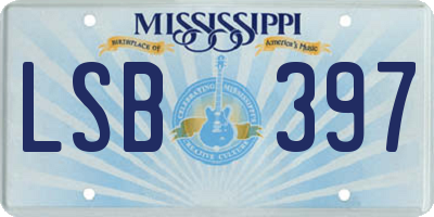 MS license plate LSB397