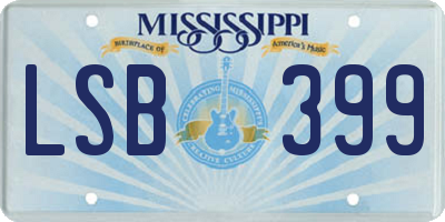 MS license plate LSB399
