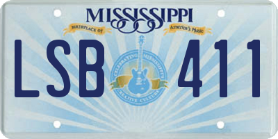 MS license plate LSB411