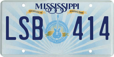 MS license plate LSB414