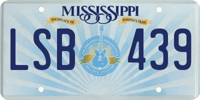 MS license plate LSB439