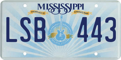 MS license plate LSB443