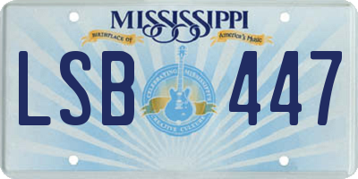 MS license plate LSB447