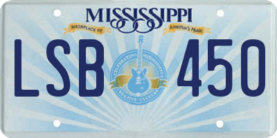 MS license plate LSB450