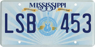 MS license plate LSB453