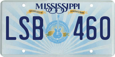 MS license plate LSB460