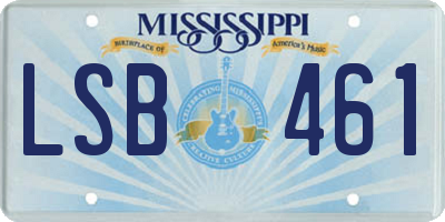 MS license plate LSB461