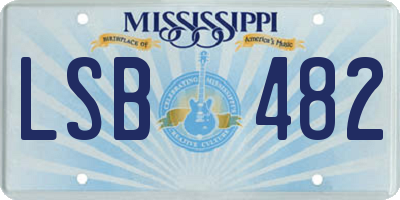 MS license plate LSB482