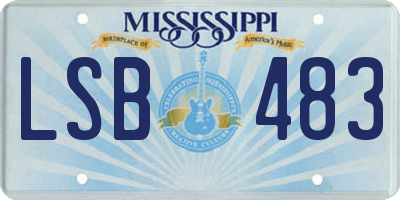 MS license plate LSB483