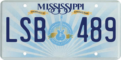MS license plate LSB489