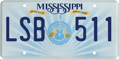 MS license plate LSB511