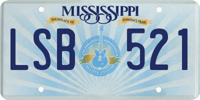 MS license plate LSB521