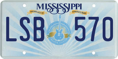 MS license plate LSB570