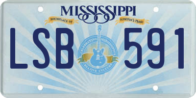 MS license plate LSB591