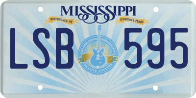 MS license plate LSB595