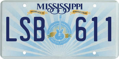 MS license plate LSB611