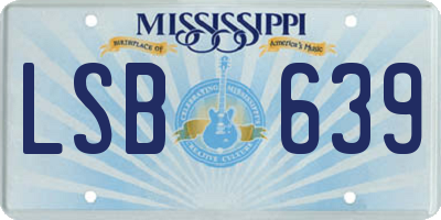 MS license plate LSB639