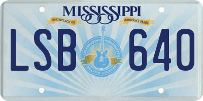 MS license plate LSB640