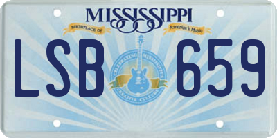 MS license plate LSB659