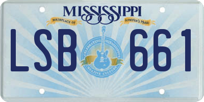 MS license plate LSB661