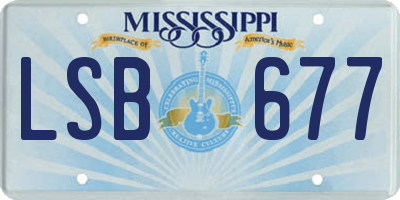 MS license plate LSB677