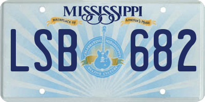 MS license plate LSB682