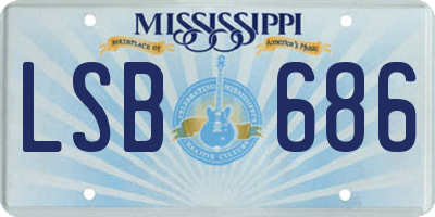 MS license plate LSB686