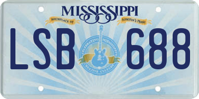 MS license plate LSB688
