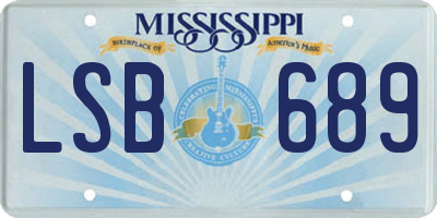 MS license plate LSB689