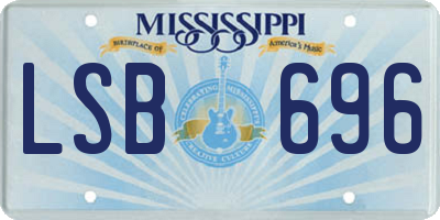 MS license plate LSB696