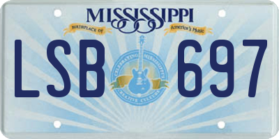MS license plate LSB697