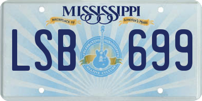MS license plate LSB699