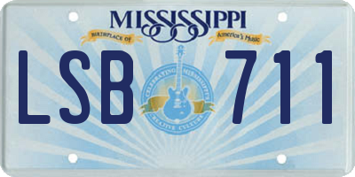 MS license plate LSB711