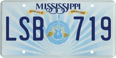 MS license plate LSB719