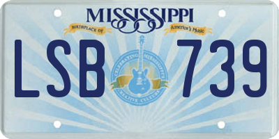 MS license plate LSB739