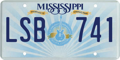 MS license plate LSB741