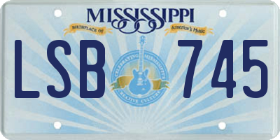 MS license plate LSB745