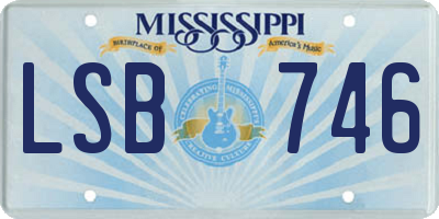 MS license plate LSB746