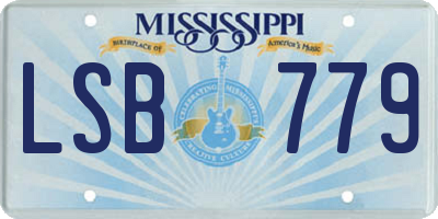 MS license plate LSB779