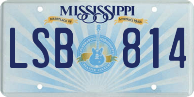 MS license plate LSB814