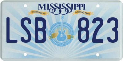 MS license plate LSB823