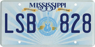 MS license plate LSB828