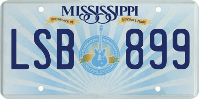 MS license plate LSB899