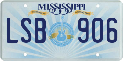 MS license plate LSB906